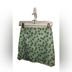Green Floral Skirt